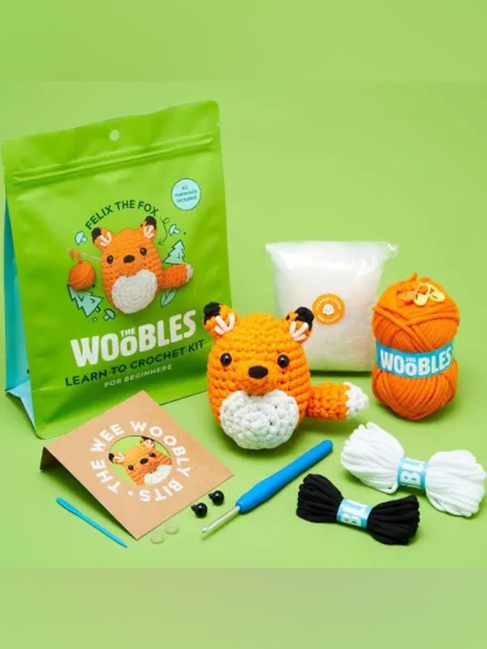 The Woobles Felix The Fox Learn to Crochet Kit – Orange